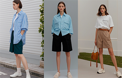 夏季短裤的穿搭方式 干净又利落